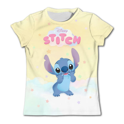 3-4Y Girls Disney Stitch T Shirts Summer