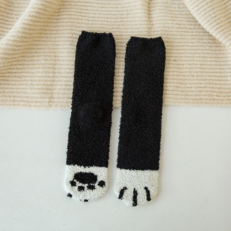 Autumn Winter Socks Cute Cat Claw