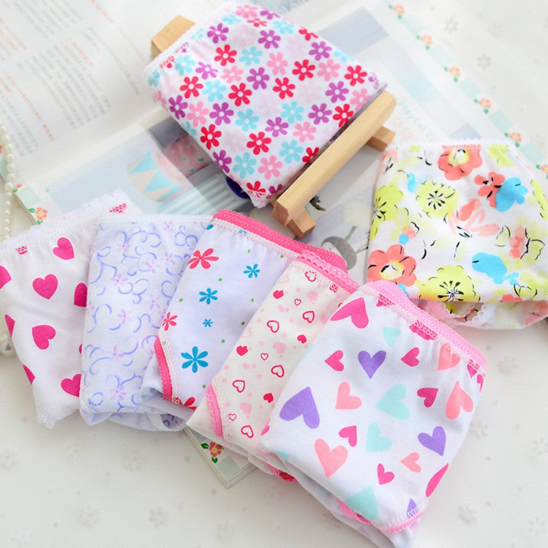 6pcs/pack Children Baby Infant Girls Underwear Cotton